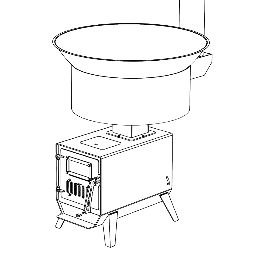 多功能型火箭柴爐-大鍋套件